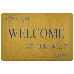 You Are Welcome At Our House | Christian Gift | Welcome Doormat | Housewarming gift | Welcome Mat | New Home Gift | Front Porch Decor