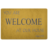 You Are Welcome At Our House | Christian Gift | Welcome Doormat | Housewarming gift | Welcome Mat | New Home Gift | Front Porch Decor