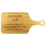 Christian Gift For Women | Cutting Board Scripture Etched | Mother's Day Gift | Proverbs 31:29 | Mother in law Gift | Mom Gift | Best Mom