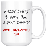 Social Distancing 2020 | Quarantine Mug | 6 Feet Apart | Dad Gift | Mom Gift | Father's Day Gift | Father In Law | Birthday Gift