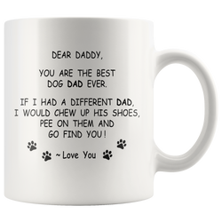 Father's Day Gift | Dog Dad | Fathers Day | Best Dad | Best Dog Dad | Funny Dog Mug | Father in Law Gift |