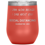 Quarantine 2020 Wine Tumbler Gift | Mother's Day Gift | Funny Gift For Mom | Birthday Gift | Mother in law Gift | Funny Mom Tumbler