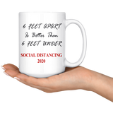Social Distancing 2020 | Quarantine Mug | 6 Feet Apart | Dad Gift | Mom Gift | Father's Day Gift | Father In Law | Birthday Gift