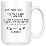 Dog Mom Custom Mug | Gift For Mom | Mother's Day Gift | Funny Gift For Mom | Funny Mom Mug | Funny Mother-in-law Gift | Funny Mother's Day Gift | Best Mom Gift |